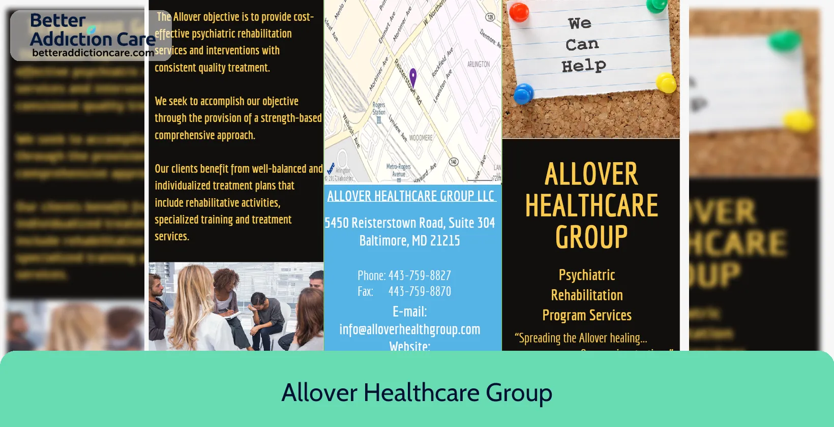 Allover Healthcare Group 5450 Reisterstown Road 1 Allover Healthcare Group 5450 Reisterstown Road 1