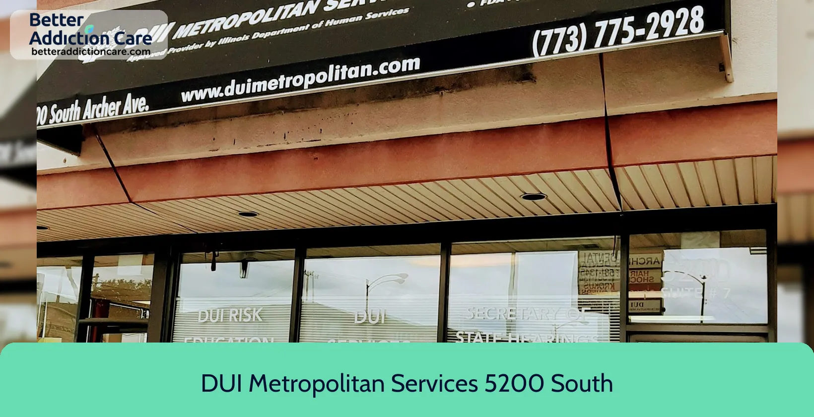 DUI Metropolitan Services 5200 South Archer 1 DUI Metropolitan Services 5200 South Archer 1