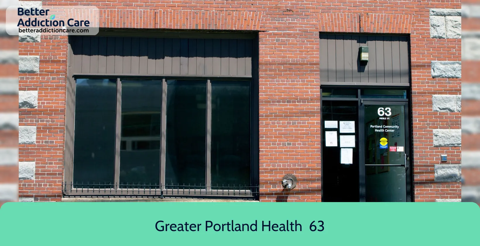 Greater Portland Health 63 Preble Street 1 Greater Portland Health 63 Preble Street 1