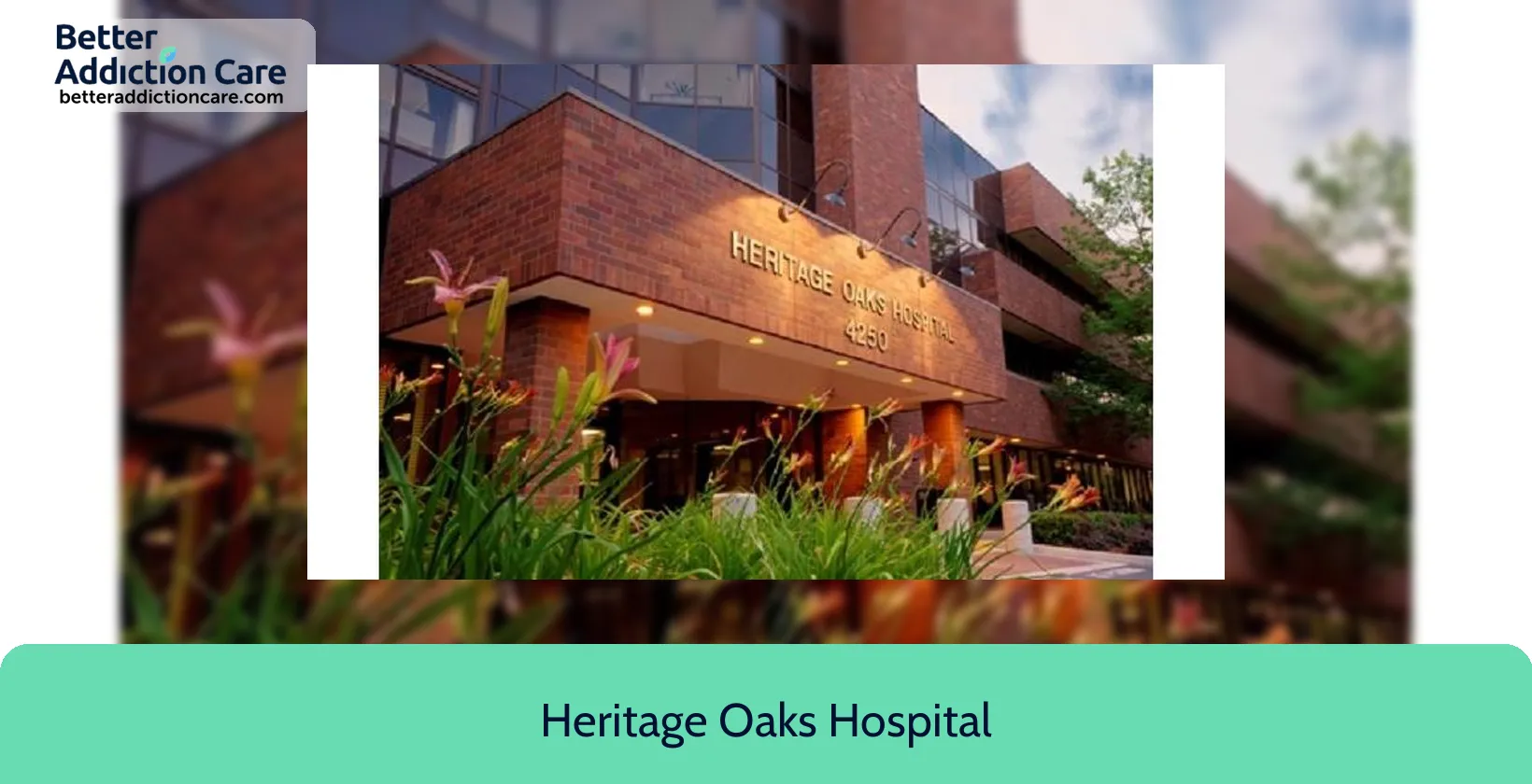 Heritage Oaks Hospital 4250 Auburn Boulevard 1 Heritage Oaks Hospital 4250 Auburn Boulevard 1