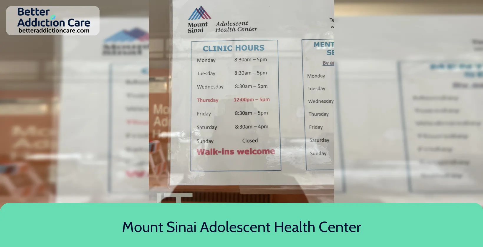 Mount Sinai Adolescent 312 East 94th 1 Mount Sinai Adolescent 312 East 94th 1