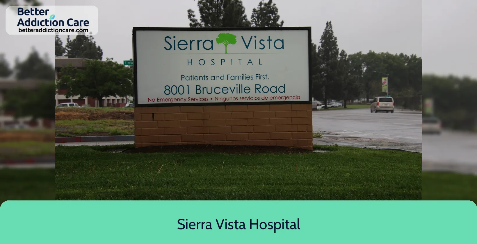 Sierra Vista Hospital 8001 Bruceville Road 1 Sierra Vista Hospital 8001 Bruceville Road 1