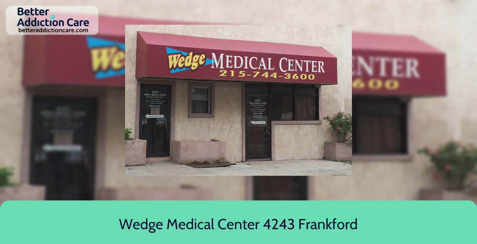 Wedge Medical Center 4243 Frankford Avenue 1 Wedge Medical Center 4243 Frankford Avenue 1