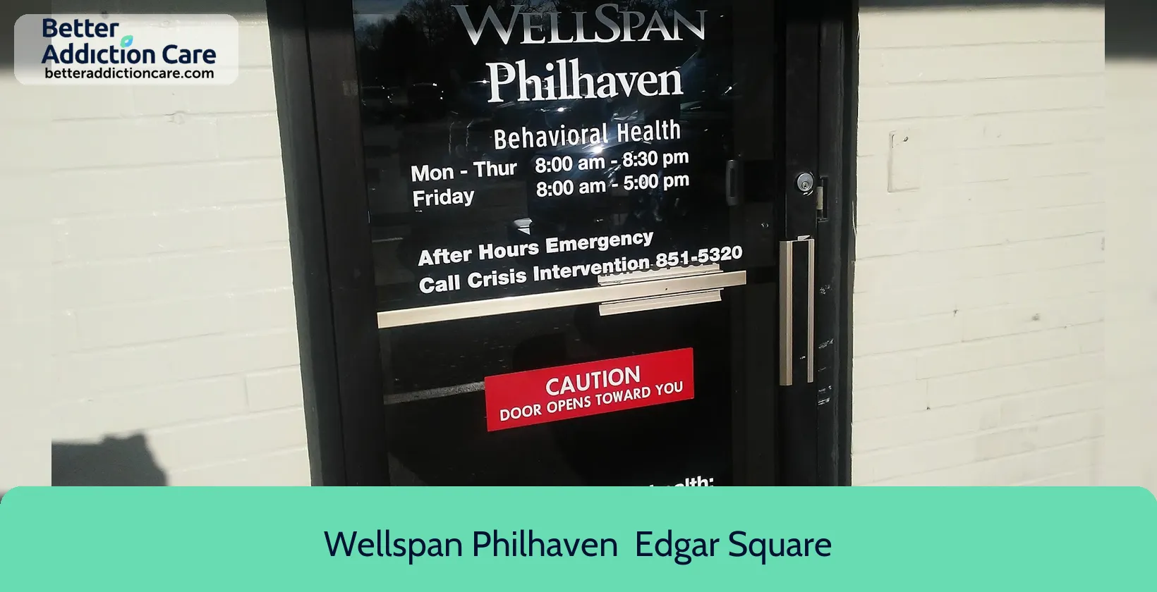 Wellspan Philhaven 1101 Edgar Street 1 Wellspan Philhaven 1101 Edgar Street 1